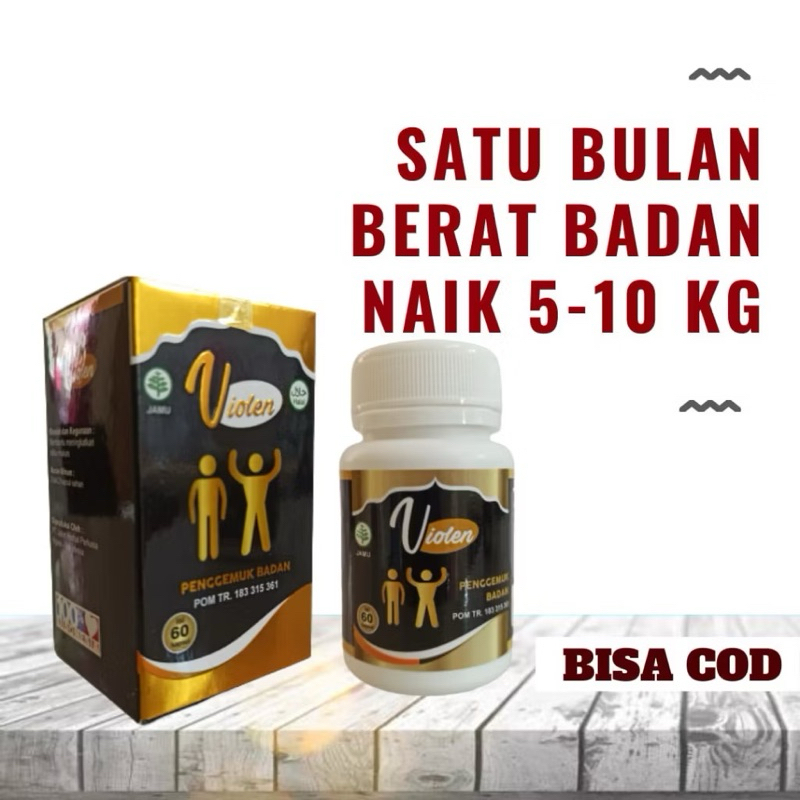VIOLEN Obat Penggemuk Herbal Penambah Berat Badan (60 Kapsul) Asli 100% Original