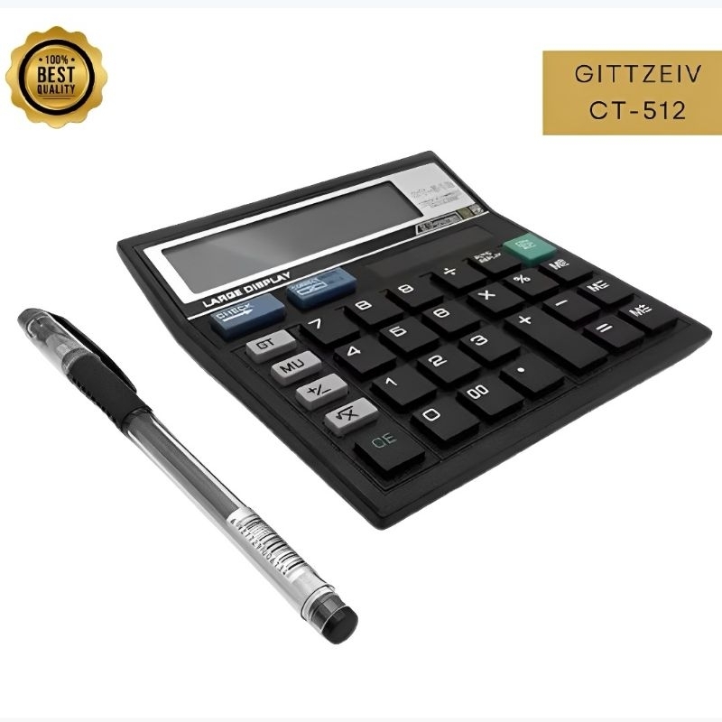 

ACCESORISE 12 Digit Kalkulator Check / Kakulator Dagang Besar / Calculator CT 512 MURAH Tahan Lama Tidak Mudah Rusak Good Quality Praktis 12 Digit Murah