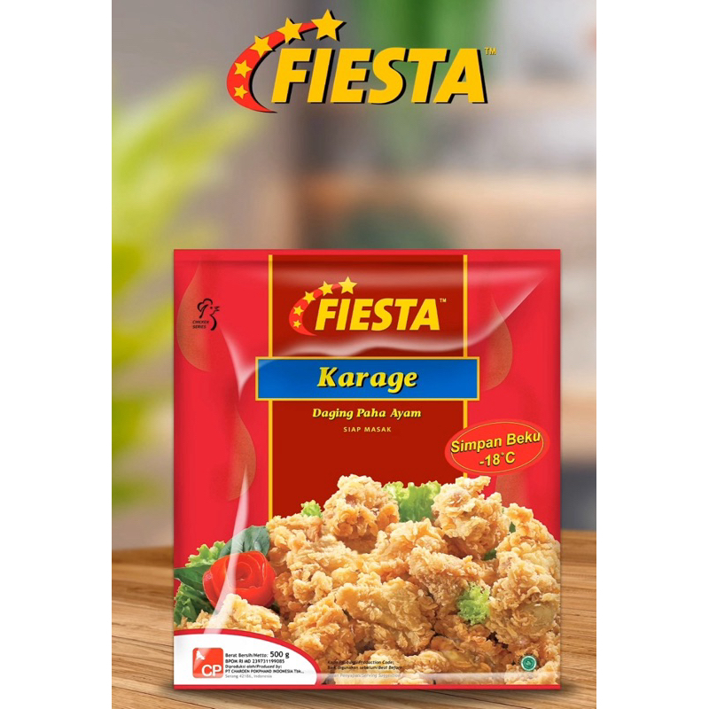 

Fiesta Chicken Karage 500gr ( daging paha ayam olahan)