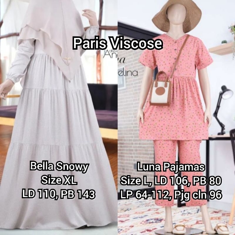 Atelier Angelina Bella Dress Luna Pajamas Paris Viscose