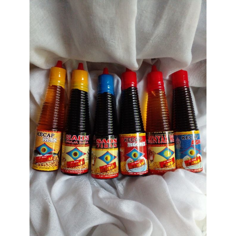 

Bundling 6 botol (Kecap Ikan, Saos Praja Rasa, Saos Tiram, Kecap Inggris, Minyak Wijen, Kecap Asin)