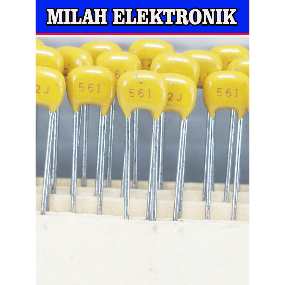 1 pcs kapasitor keramik 561 pf