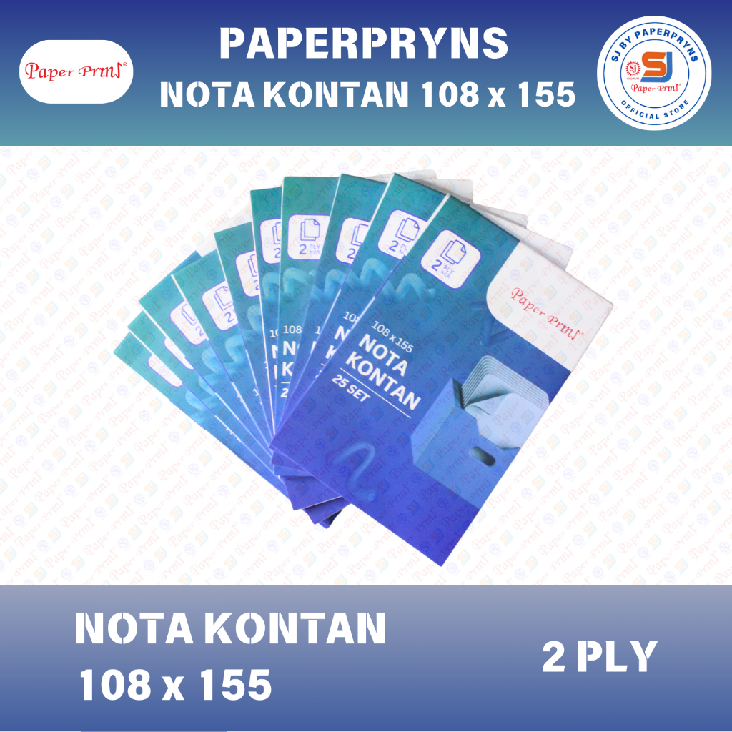 

[SET ISI 10] PAPERPRYNS Nota Kontan 108 x 155 mm – 2 PLY - NCR (25 SET)