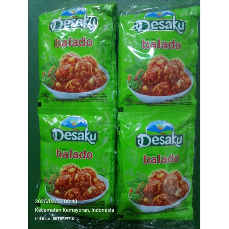 

Bumbu Desaku Balado Bubuk 1 pak isi 1 x 10 sachet per renceng