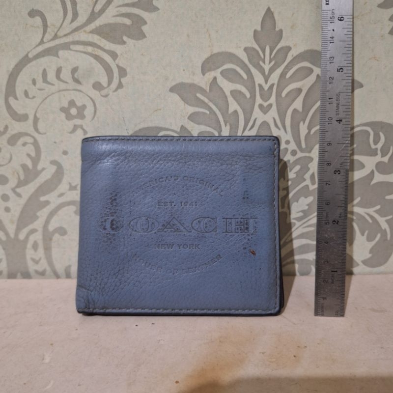 Dompet Pria COAch biru preloved