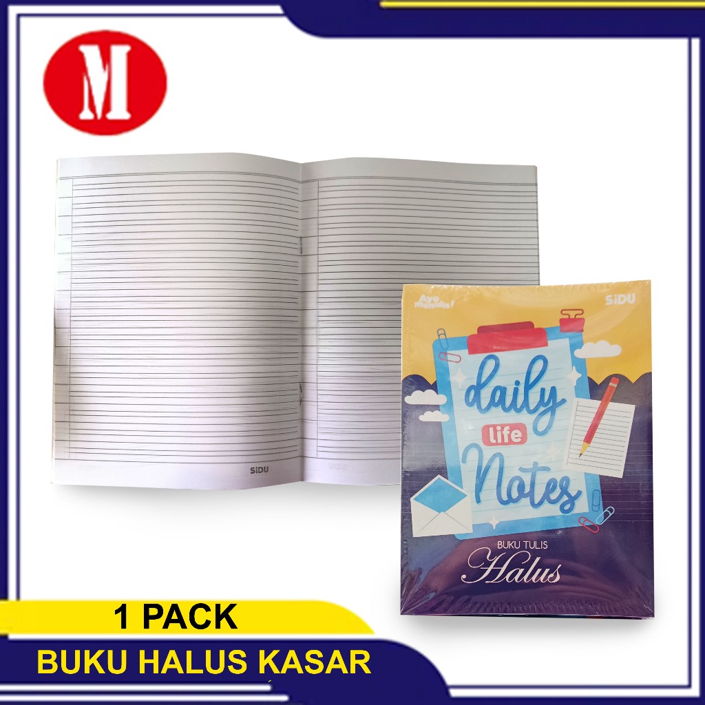 

Buku Tulis Halus Kasar isi 38 Lembar SIDU 1 Pack