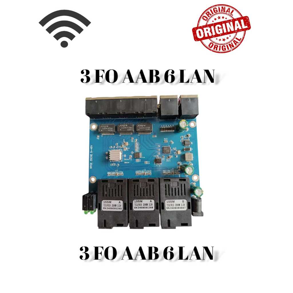CONVERTER 3 FO 6 LAN AAB PCB 10/100