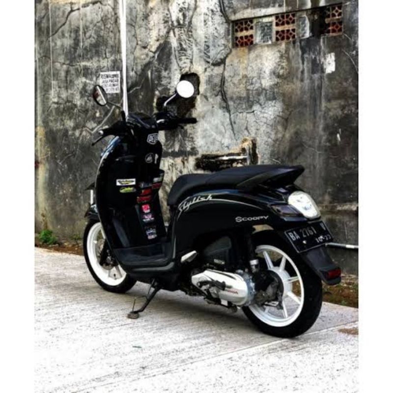 Striping Scoopy Stylish Hitam  Sticker Scoopy stylish Hitam 2019 Sticker decal Scoopy