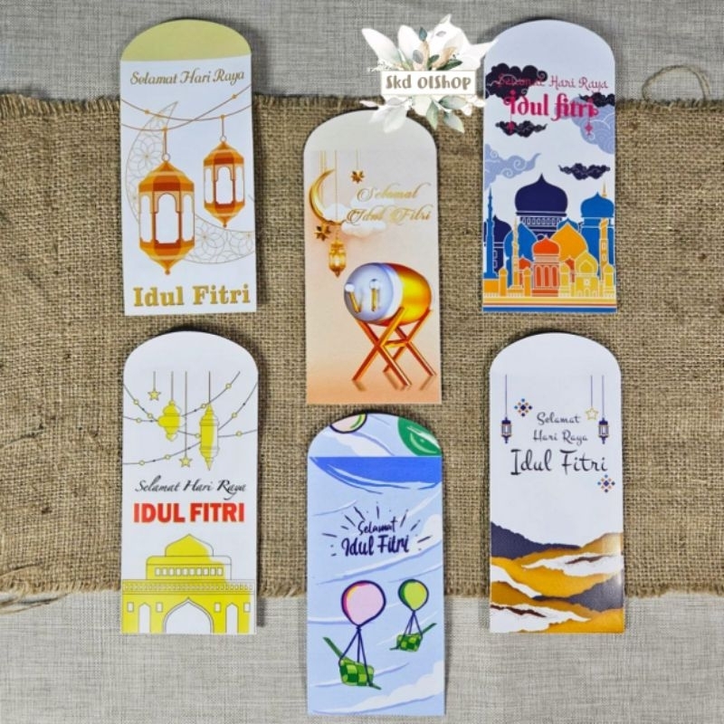 

Amplop lebaran Ampau lebaran PNC glosy isi 10 lembar ukuran panjang /besar