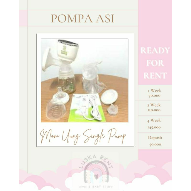 SEWA POMPA ASI MOM UUNG SINGLE BREAST PUMP ORIGINAL 100%