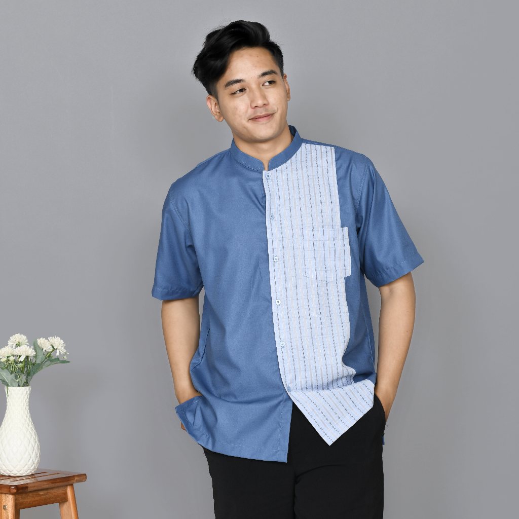 Adhipa Koko Couple Bilal warna Blue Denim Ayah Anak