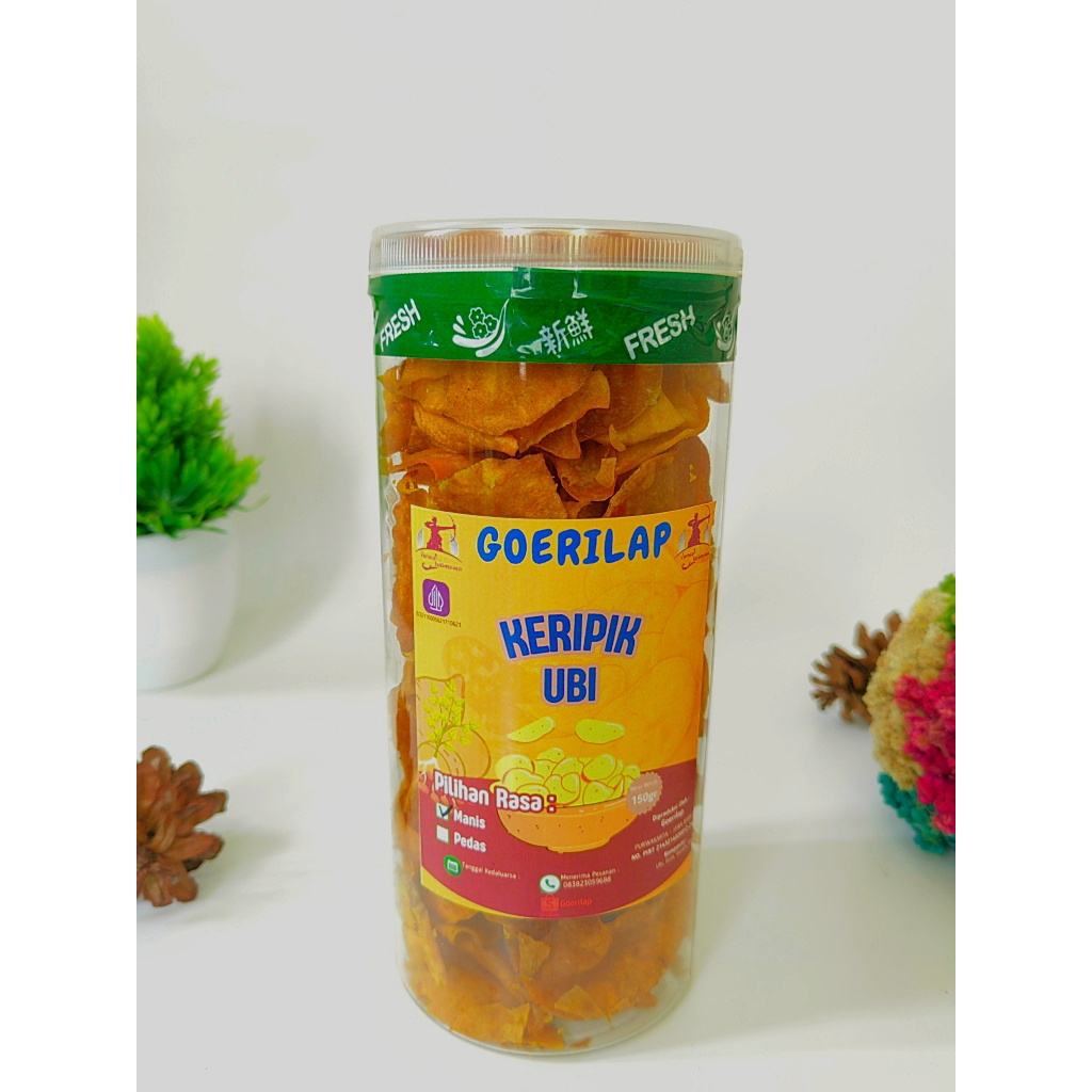 

GOERILAP KERIPIK UBI MANIS PEDAS KEMASAN TOPLES 150GR