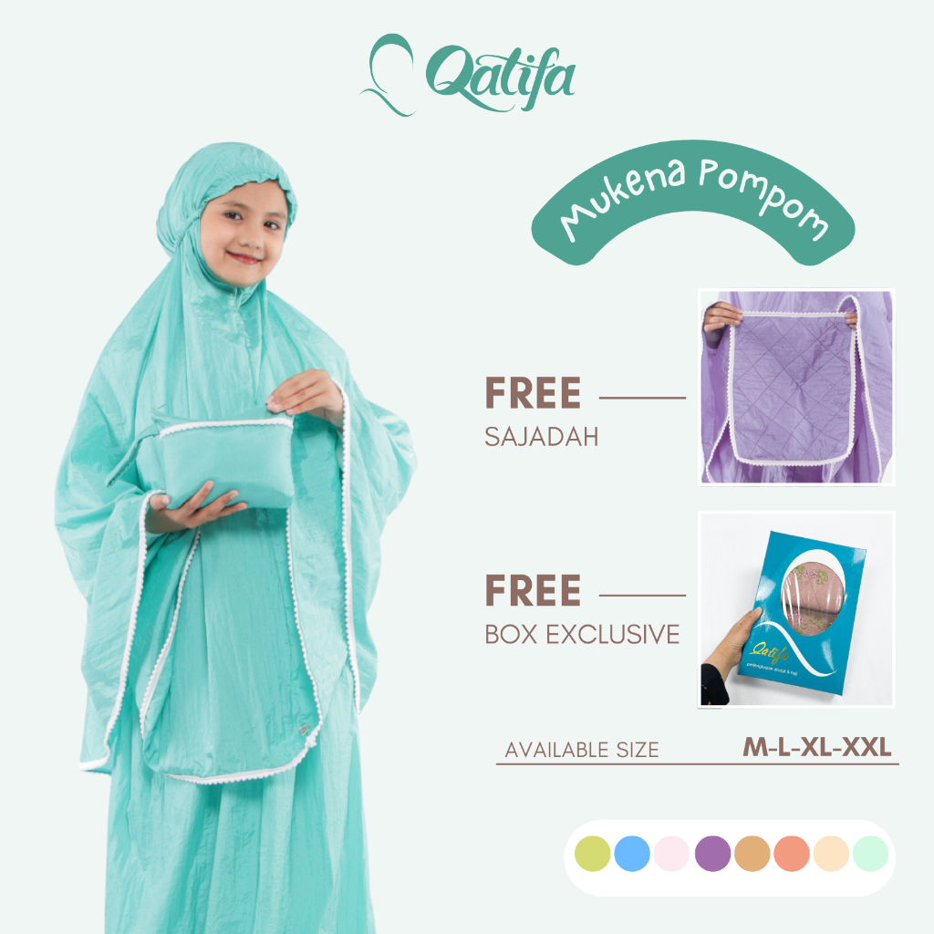 Mukena Anak Perempuan 2 Tahun Mukena Anak Anak Premium Kids Pom Pom Traveling Mini Pouch Pom Pom by 