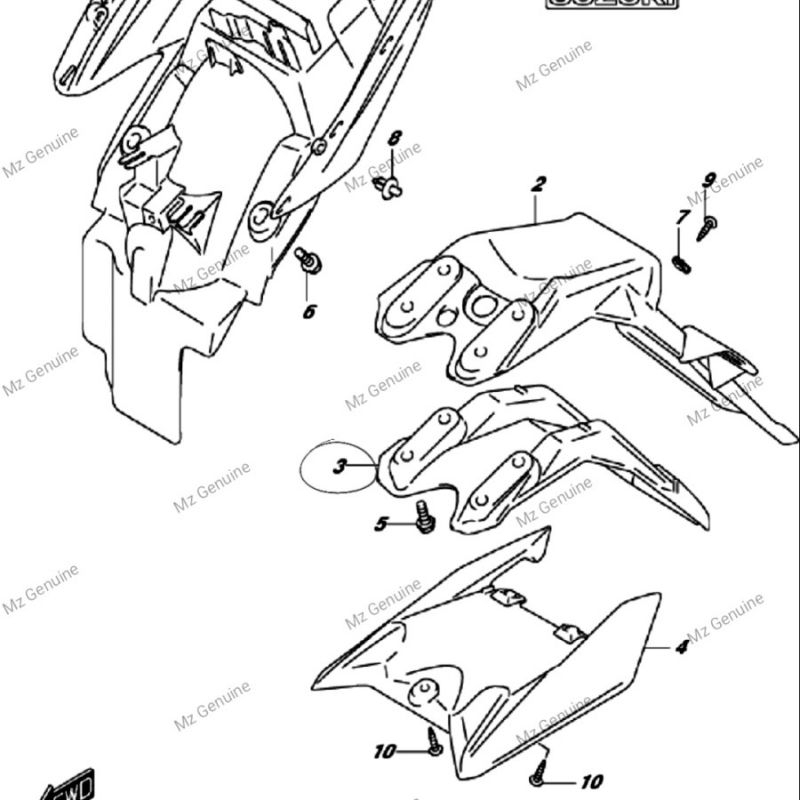 SPAKBOR SLEBOR BELAKANG DALAM INNER SATRIA FU 150 FI INJEKSI 2016 - 2021 ASLI ORI SGP TERLARIS 63133