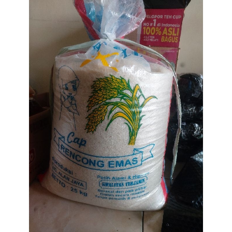 

Beras cap rencong mas kemasan repack plastik 1 kg