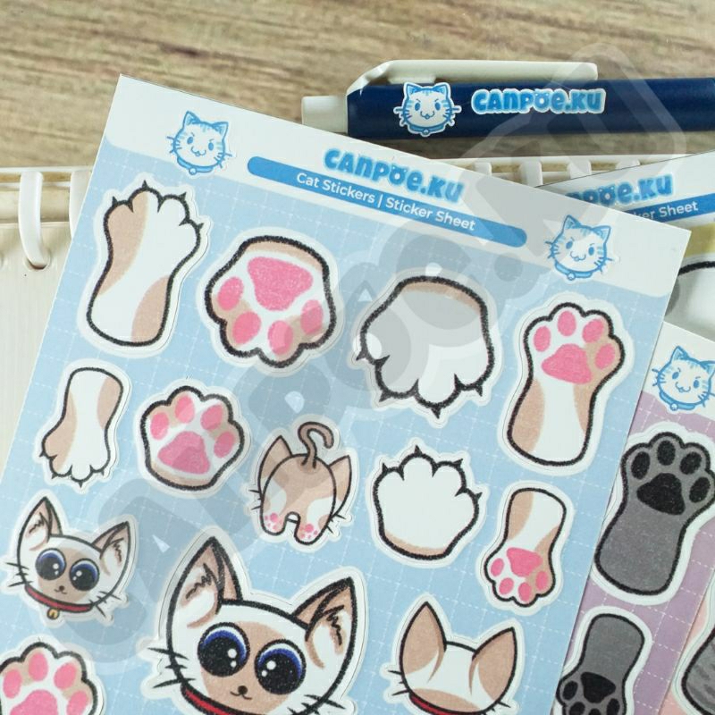 

Sticker Sheet Vinyl Doff Laminated - 16 Color of Cats