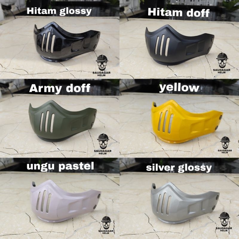 Moncong helm cakil Modular universal bisa custome untuk semua helm halfface / moncong helm bogo caki