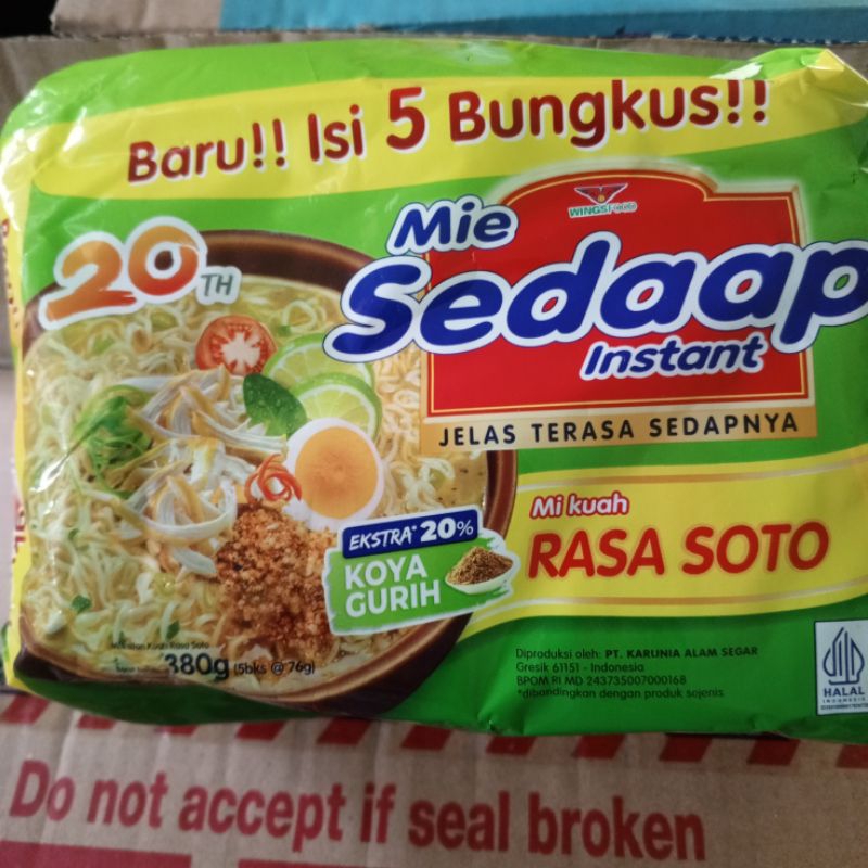 

mie sedaap goreng dan soto