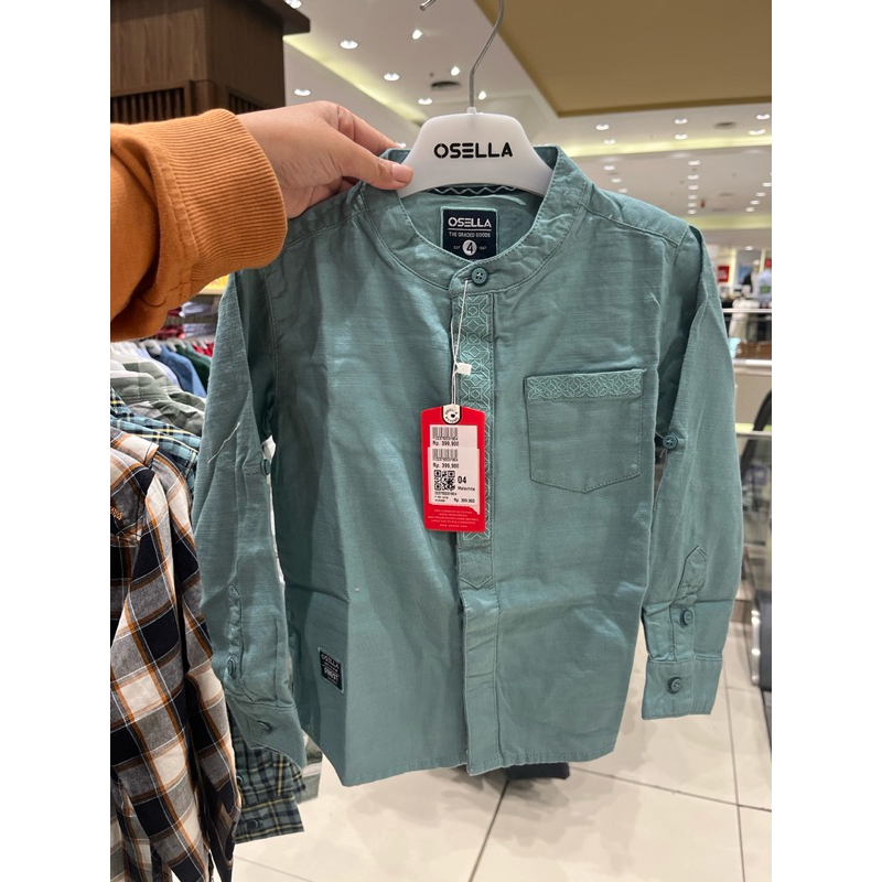 kemeja koko anak laki laki motif polos by osella