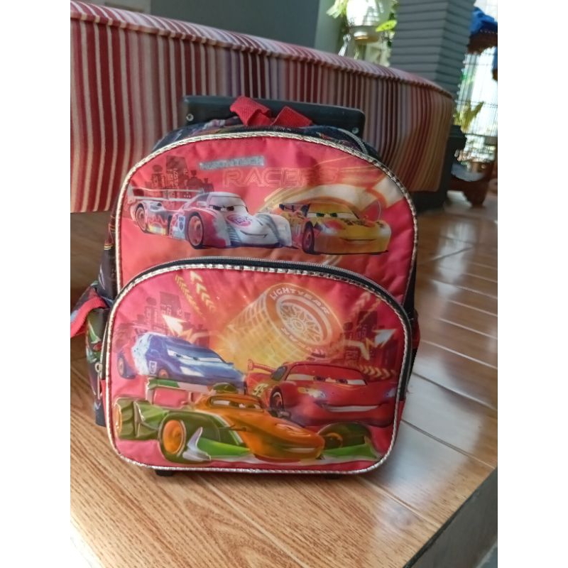 tas sekolah anak travel Cars Disney Original