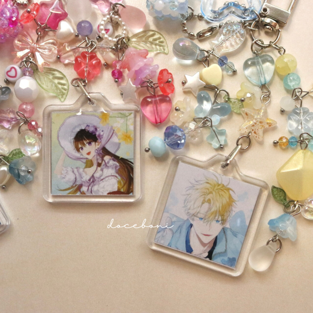 actually i was the real one keychain | keira erez joseph keychain | manhwa keychain | beaded keychai