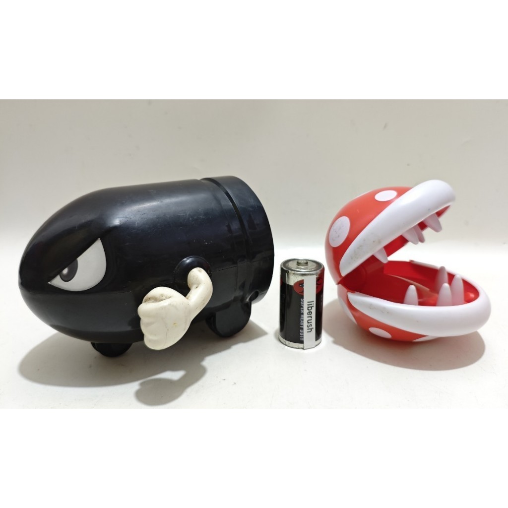 Set hotwheels mario kart bullet bill launcher track & mario piranha flower diecast track miniature