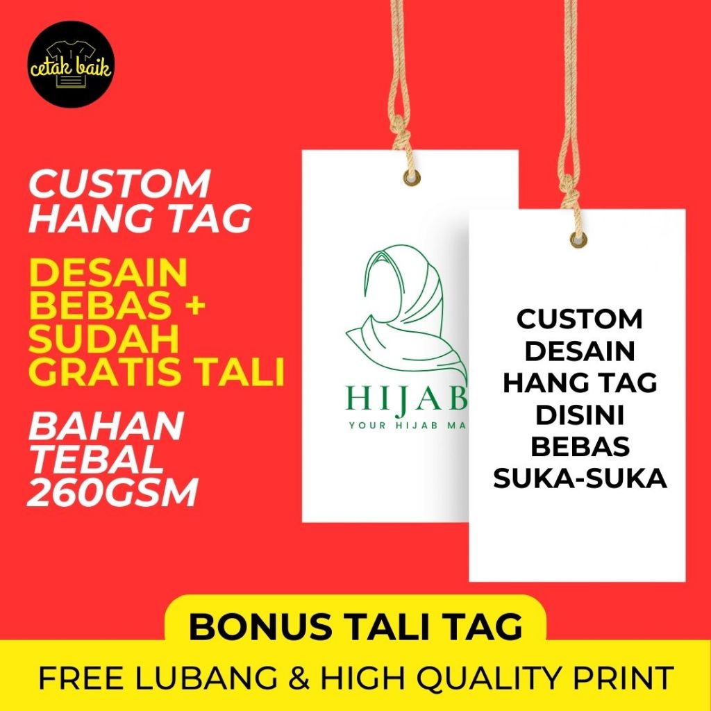 

(1 HARI JADI) Label Hang Tag Custom Untuk Kue Lebaran, Label Hang Tag Hijab, Label Hang Tag Kaos, Label Hang Tag Harga, Price Tag, Label Hang Tag Logo, Untuk Lebaran / Iduk Fitri, Desain Bebas Suka-Suka