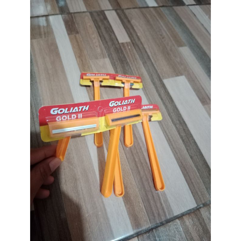 Pisau cukur/pencukur Jenggot/Bulu ketiak GOLIATH GOLD II (per 6pcs) SUPER NYAMAN