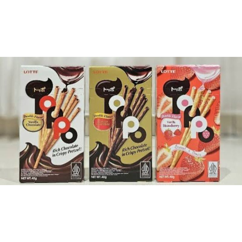 

LOTTE Toppo Double Flavour Biscuit Stick (40gr) camilan