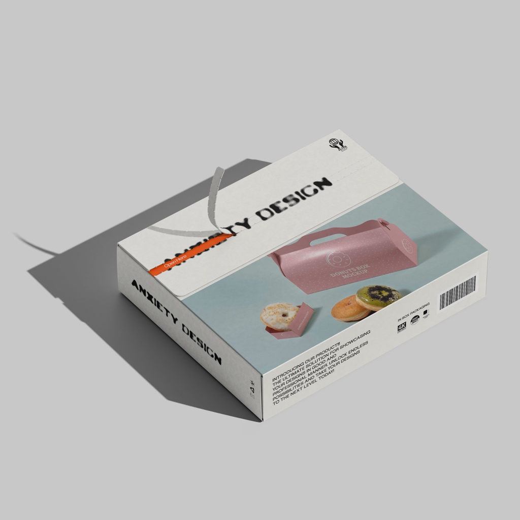 Donut Box Mockup