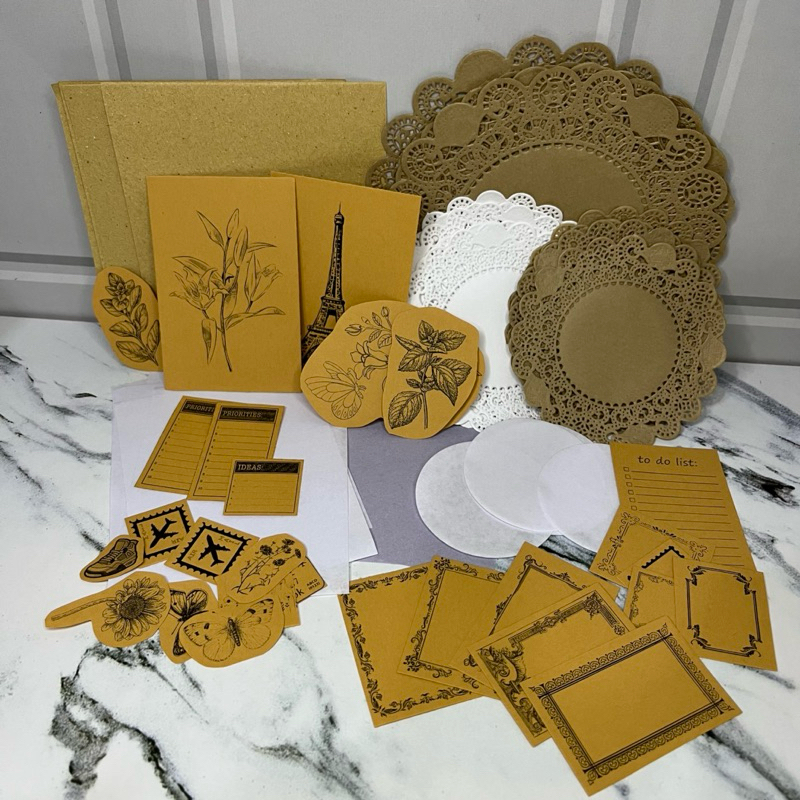 

61 Pcs JOURNAL KIT SET A Journaling Vintage Aesthetic TERMURAH READY STOK