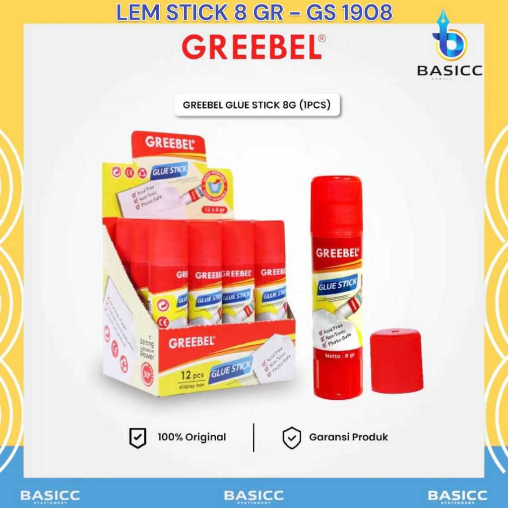 

Greebel Glue Stick Lem Kertas Batang 8 Gr - GS 1908 | @ 1 Pcs