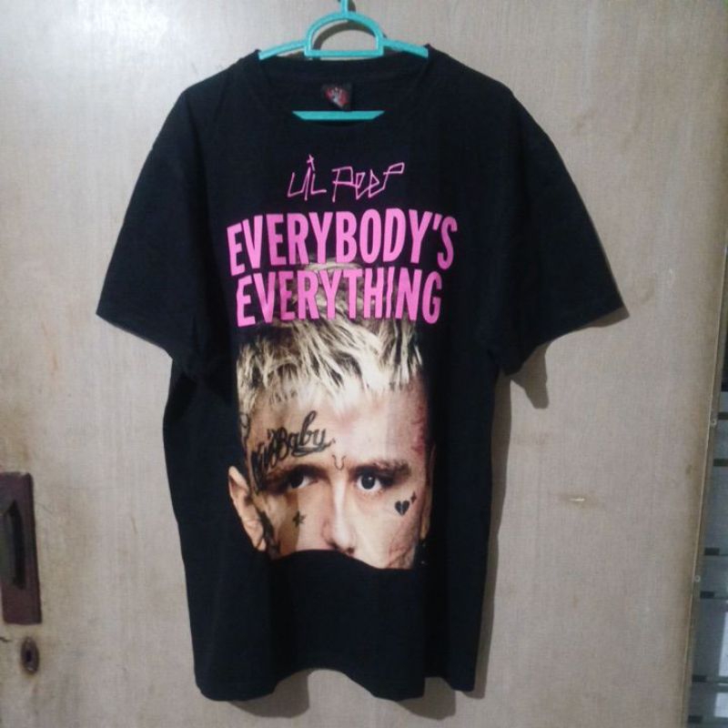 kaos print aop street wear, tag rock yeah,hitam