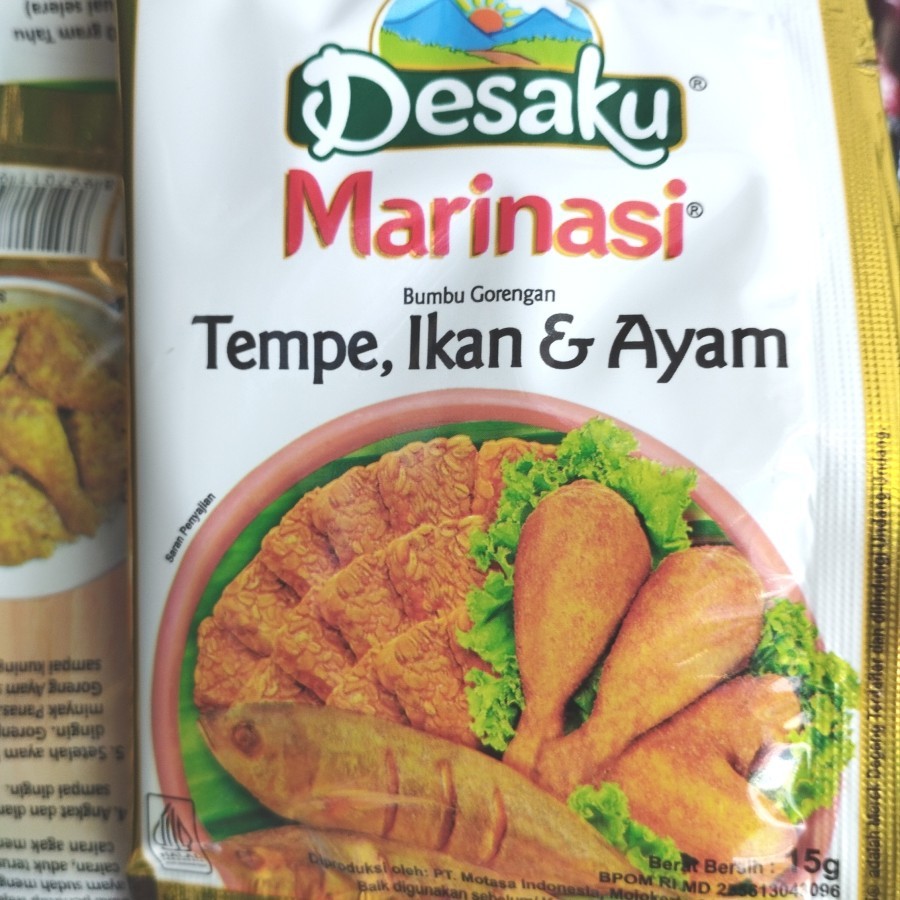

Desaku Marinasi Tempe ikan dan Ayam Bumbu Gorengan