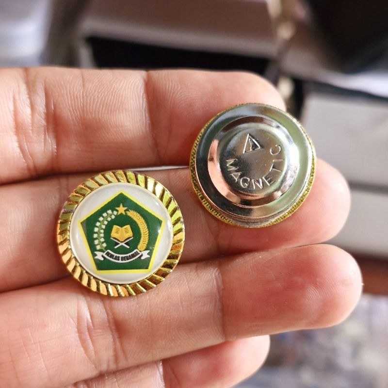 PIN KEMENAG MODEL PIN KERAH MAGNET - PIN KEMENAG KECIL ELEGAN