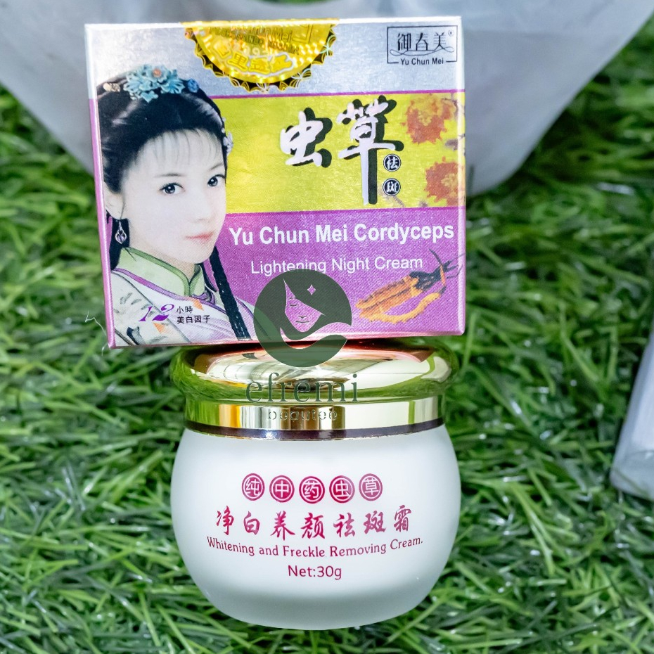 YU CHUN MEI CORDYCEPS LIGHTENING NIGHT CREAM 30 GR /CREAM MALAM ORI YU CHUN MEI (BPOM ORIGINAL LOKAL