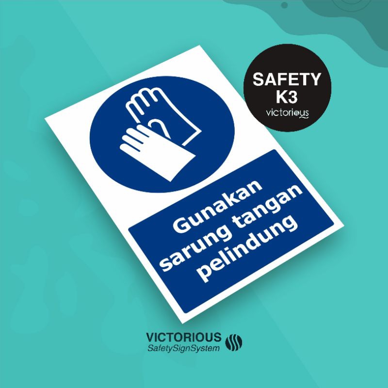 

Sticker Safety K3 Wajib APD Gunakan Sarung Tangan Pelindung | Sticker Vinyl Tahan Air