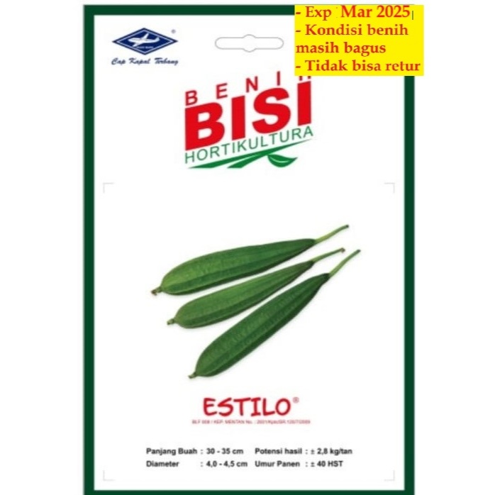 Benih Bisi (Cap Kapal Terbang) - Gambas (Oyong) Estilo F1