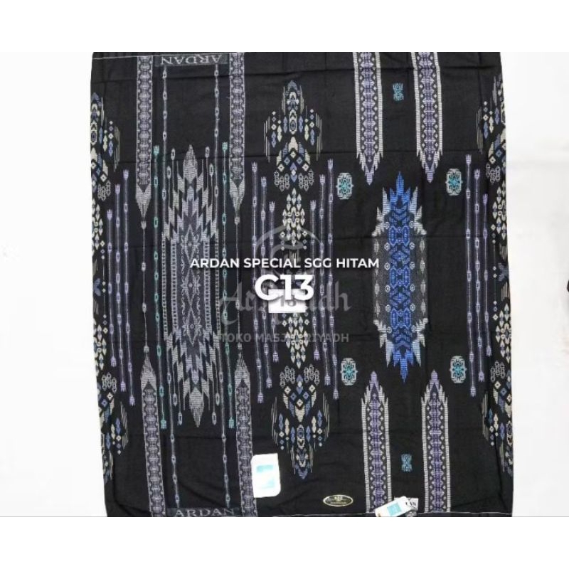 Sarung Ardan Spesial Motif SGG Songket Gunung Galaxy Hitam Warna