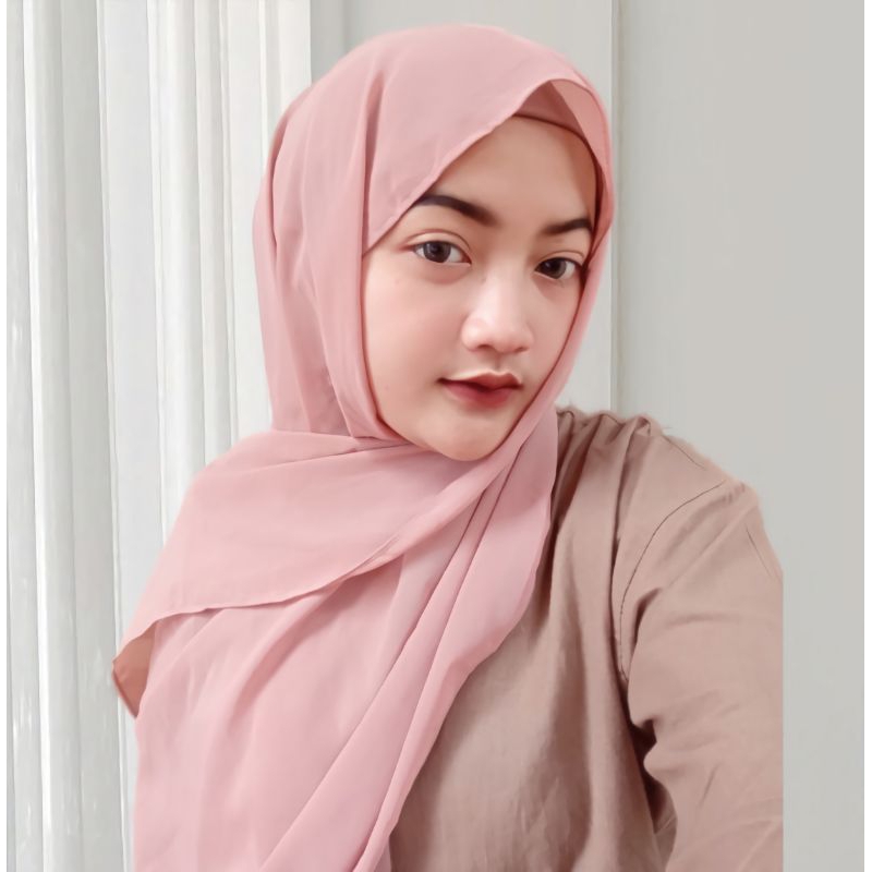 Pashmina ceruty/ kerudung pashmina ceruty babydoll/ hijab pashmina ceruty babydoll