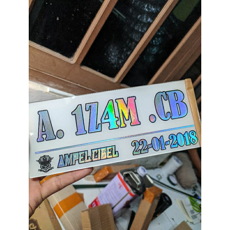 Plat nomor motor akrilik custom nama