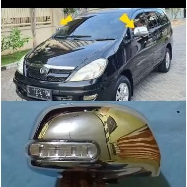 cover spion innova 2005-2015 chrome +lampu sein Mata besar kanan atau kiri