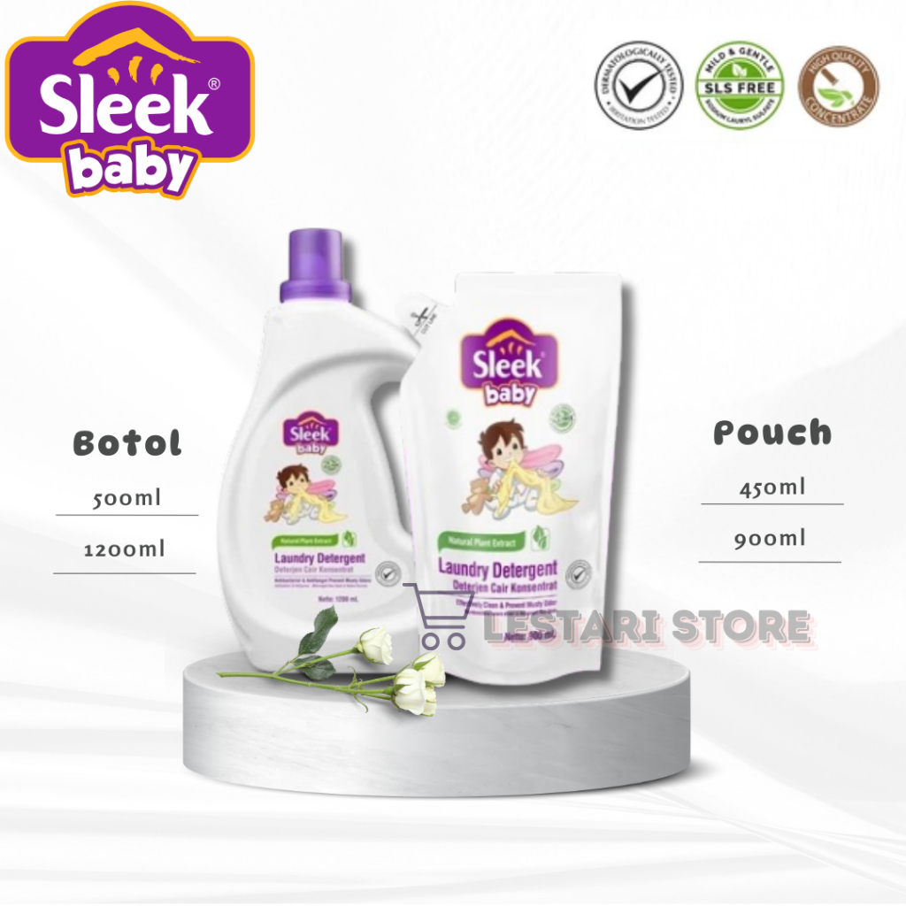 Sleek Baby Laundry Detergent - botol & pouch | Detergent Pakaian Bayi