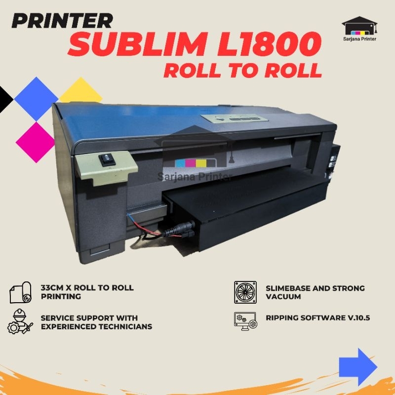 printer sublim a3 roll to roll meteran epson L1800 untuk mug, lanyard,alumunium dll