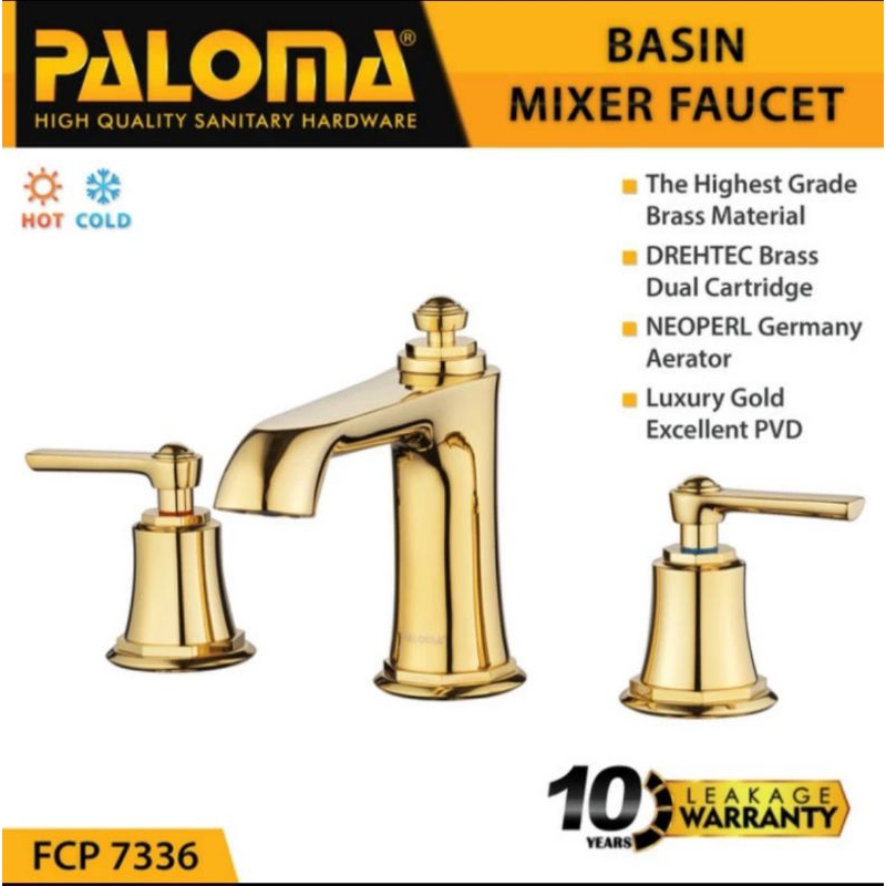 KRAN WASTAFEL PALOMA FCP 7336 PANAS DINGIN/ FAUCET (GOLD)