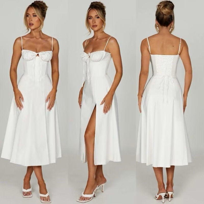 White Dress/Korean Dress/Princess Dress/Dress Pantai