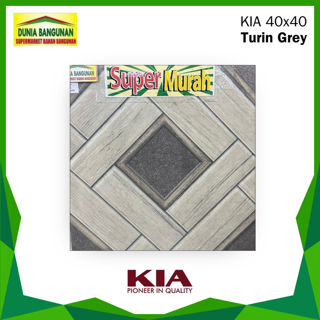 Keramik KIA Turin Grey 40x40 Keramik Lantai