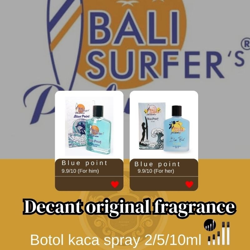 [decant/share] parfum BSP Bali Surfers Perfume blue point for her him | travel size