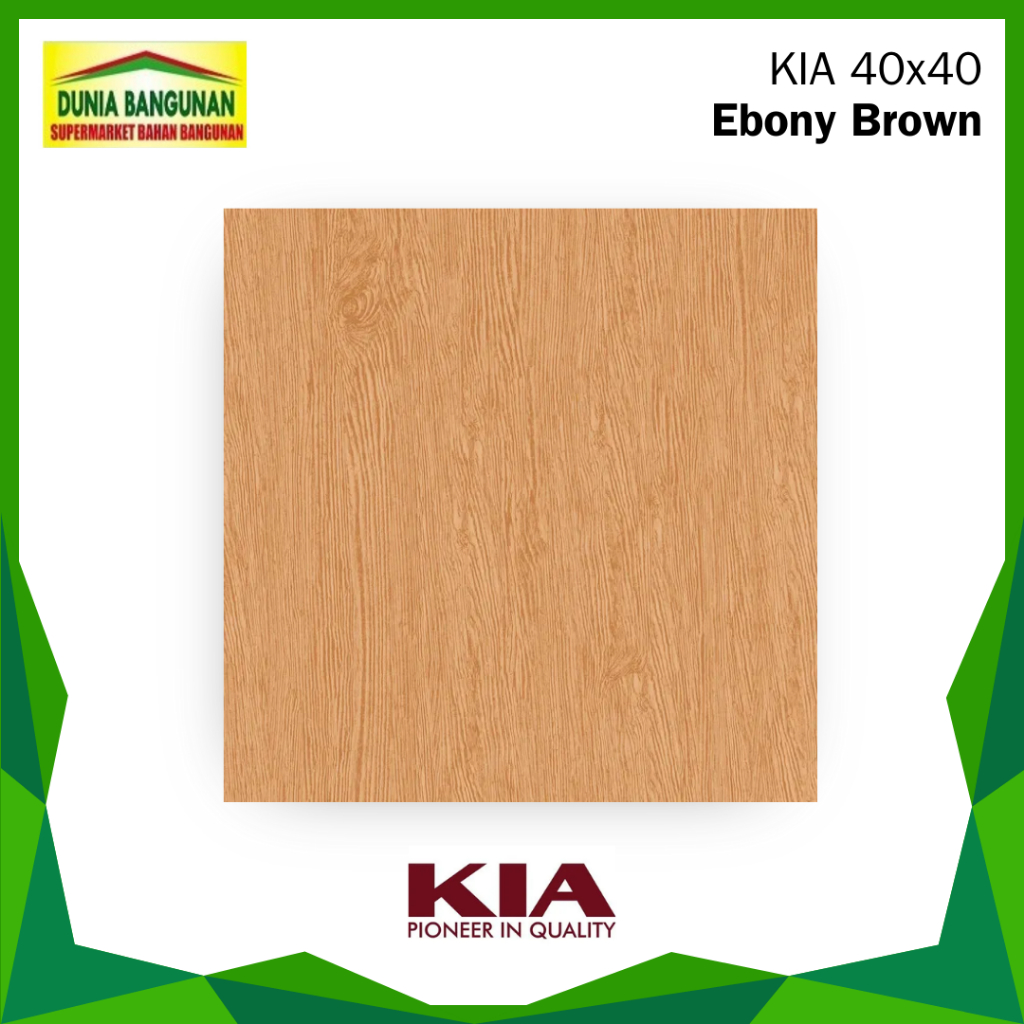 Keramik KIA Ebony Brown 40x40 Keramik Lantai Motif Kayu/ Keramik Lantai Licin