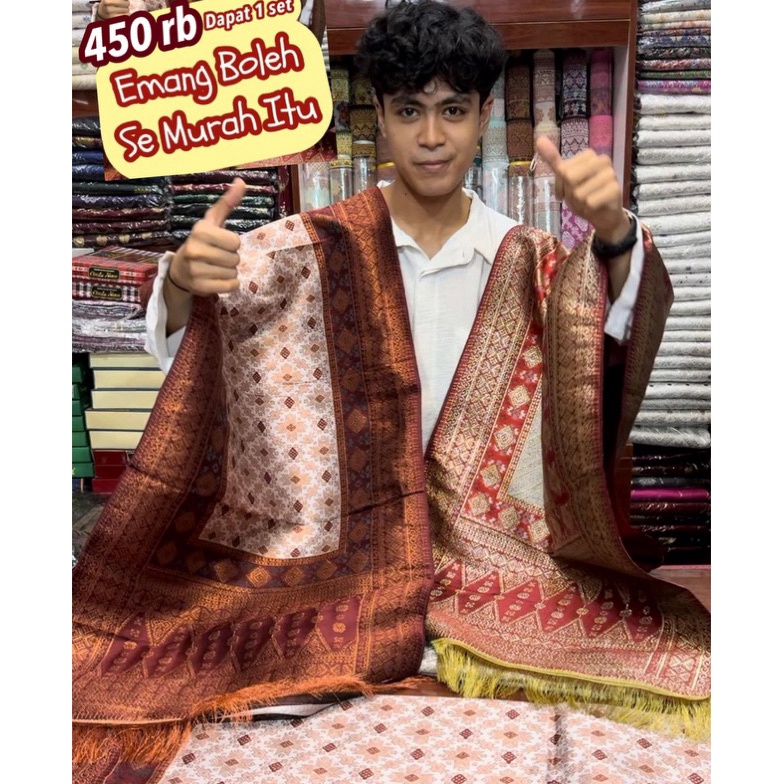 KODE D19J NEW Songket Limar 3 Negeri Exclusive Atbm  Songket Tenun Mesin Palembang